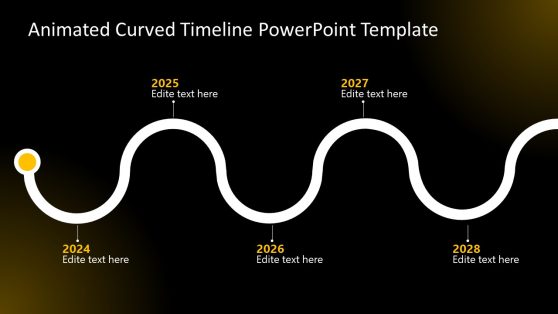 Animated Curved Timeline PowerPoint Template