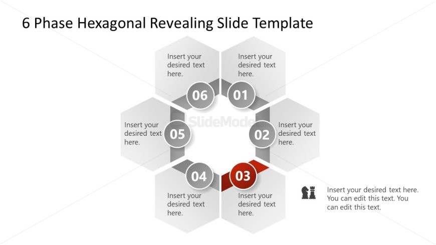 Editable 6-Phase Hexagonal Diagram Template