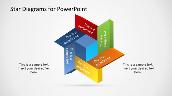 Creative Star Diagram design with 6 Elements