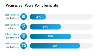 Progress Bar Template - Percentage Progress Indication Slide 