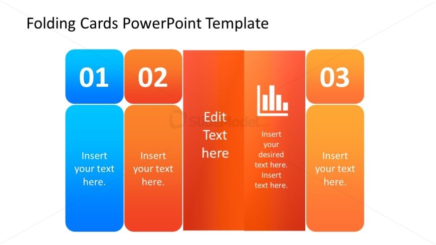 Folding Cards Template Slide with White Background