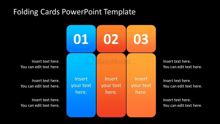 Dark Background Slide - Folding Cards Template