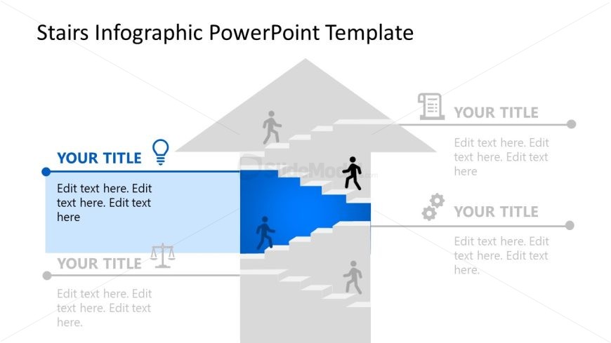 Customizable Stairs Infographic PPT Template