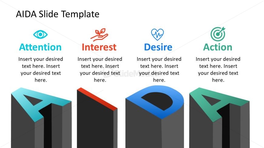 Editable AIDA PPT Slide