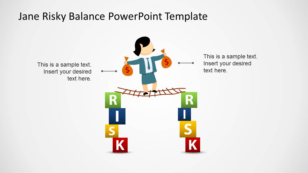 Keeping Equilibrium PowerPoint Template with Risk Illustration