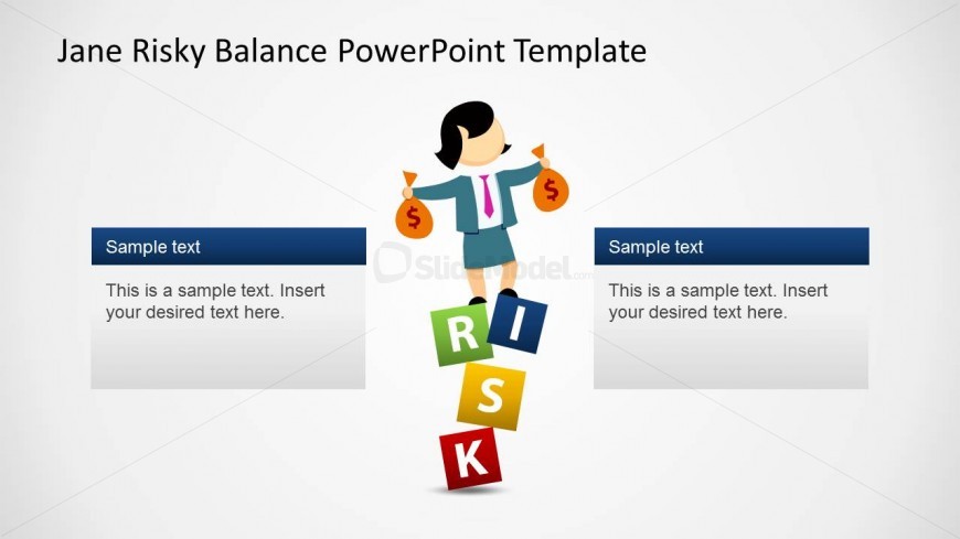 Risk Illustration for PowerPoint with Jane Cartoon