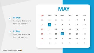 Calendar 2025 PowerPoint Template 