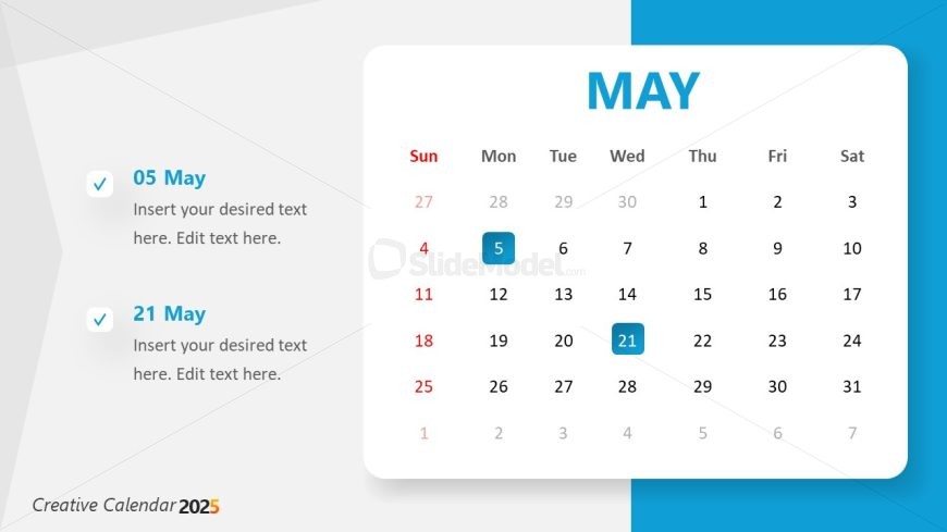 Calendar 2025 PowerPoint Template 