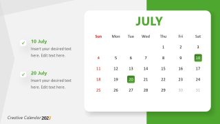 2027 Calendar Slide for Executive Presentation 