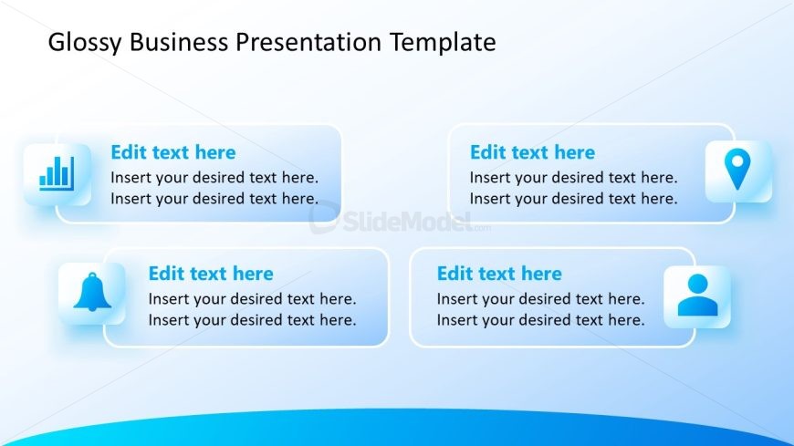 Glossy Business Presentation PPT Slide