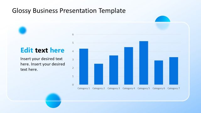 Bar Chart Slide – Glossy Business PPT Slide Template