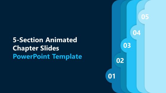 5-Section Animated Chapter Slide Template for PowerPoint