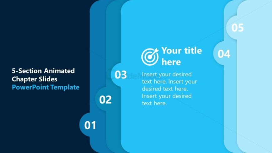 5-Section Animated Chapter Presentation Slide