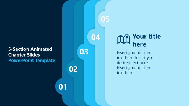 5-Section Animated Chapter Presentation Slide