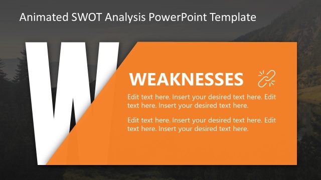 Editable Animated SWOT Analysis PPT Template
