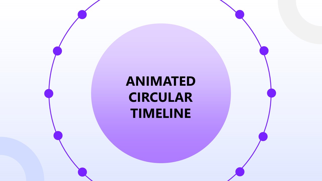 Animated Circular Timeline Presentation Slide 