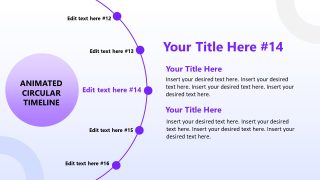 Animated Circular Timeline Template Layout for Project Discussion 