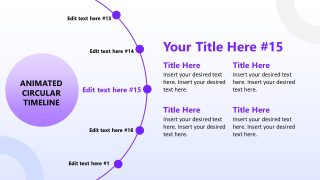 Animated Circular Timeline Template Slide for Point 15 Presentation 
