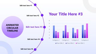 Multiple Columns PPT Chart Digaram  - Circular Timeline Template