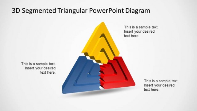Nine Steps Triangular Segmented Diagram for PowerPoint