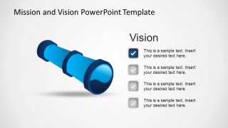 Vision Metaphor Telescope PowerPoint Shape