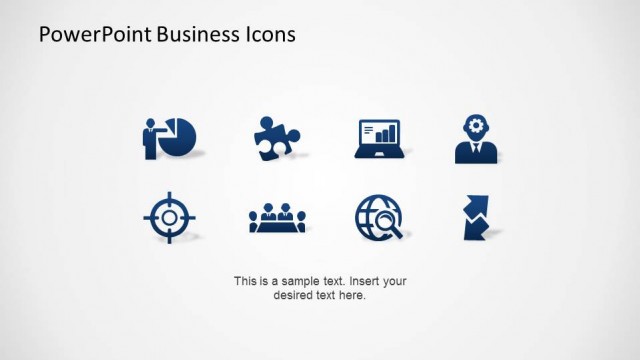 PowerPoint Business Icons Gradient Design