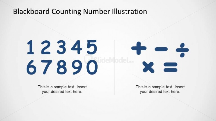 PowerPoint numbers to place and math symbols to place in Blackboard