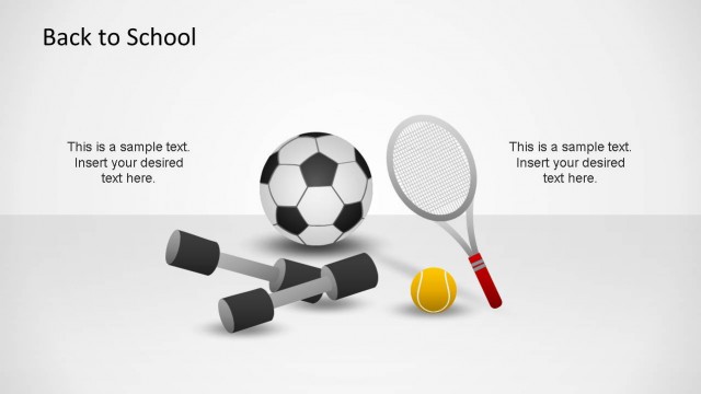 School Sports Gear PowerPoint Shapes