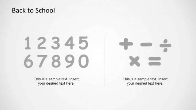 Numbers and Math Signs PowerPoint Shapes