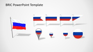 Russia Flag Slide for PowerPoint