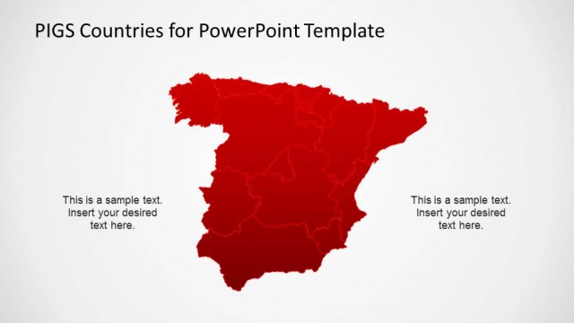 Spain Map with States Borders