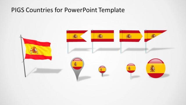 Spain Flag and Icon Clipart