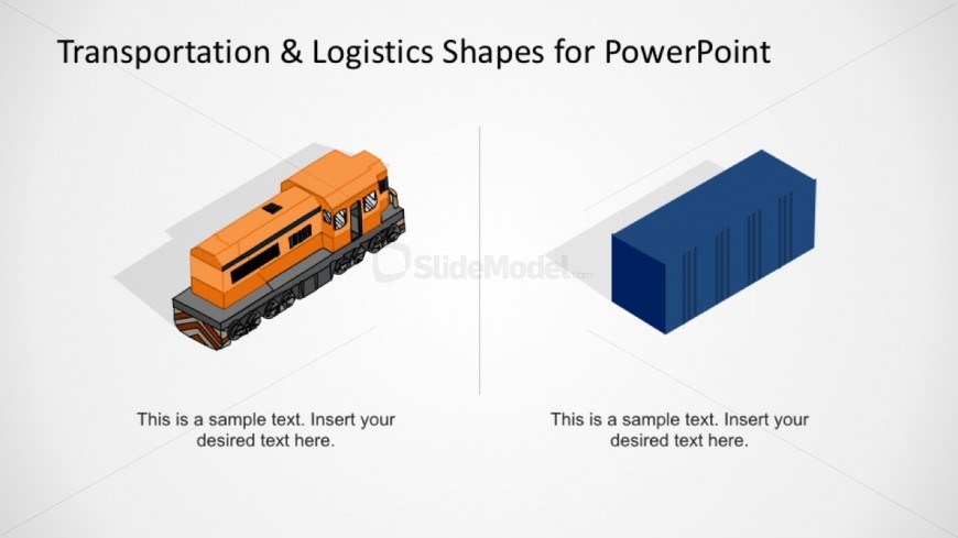 Isometric PowerPoint Train Shape - SlideModel