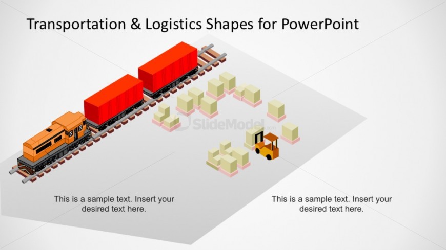 Train over Rail Isometric Design PPT Template