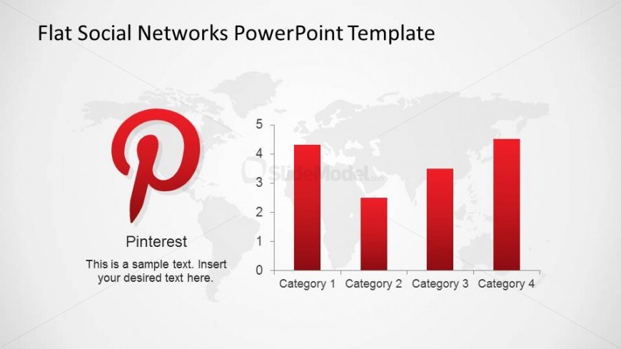 Pinterest Logo with Data Driven Bar Chart indicating metrics 