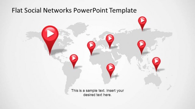 World Map with GPS YouTube logos