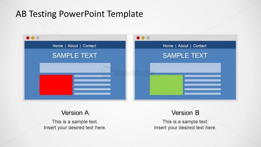 A/B Testing Browser Slide Design