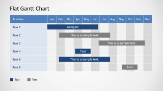 Flat Gantt Chart Monthly View