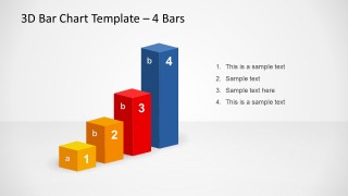 3D Bar Chart Slide Design for PowerPoint