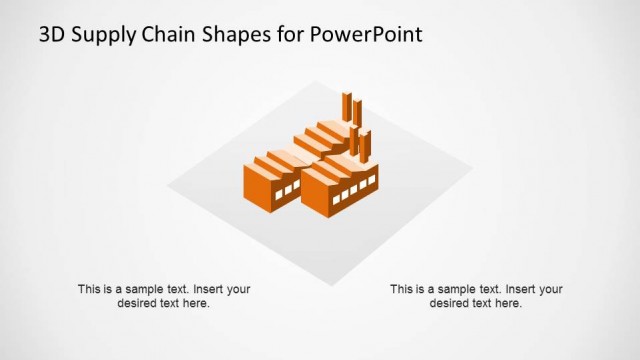Factory PowerPoint Shape for Supply Chain Diagram