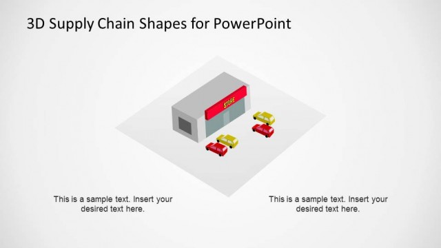 Retail 3D Supply Chain Diagram Shape