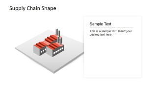 PowerPoint 3D Shape Factory Supply Chain