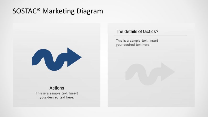 Arrow Icon Background SOSTACt Model Actions Description Slide