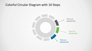 Creative Circular Diagram with 3 Highlighted Elements