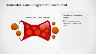 Flat Design Horizontal Unhealthy Funnel Diagram
