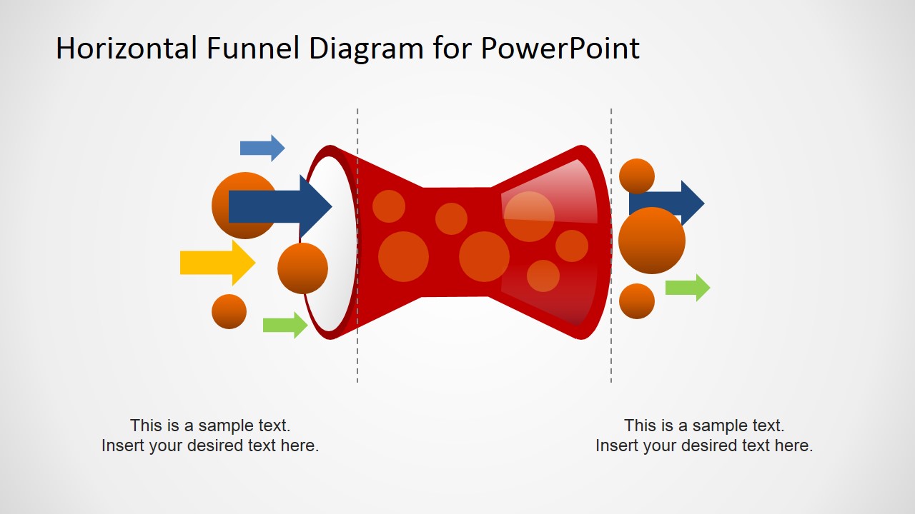 Horizontal Funnel Diagram For Powerpoint Slidemodel 