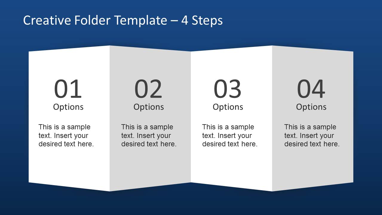 Creative Folder Paper with 23 Fold Brochure - SlideModel In 4 Fold Brochure Template