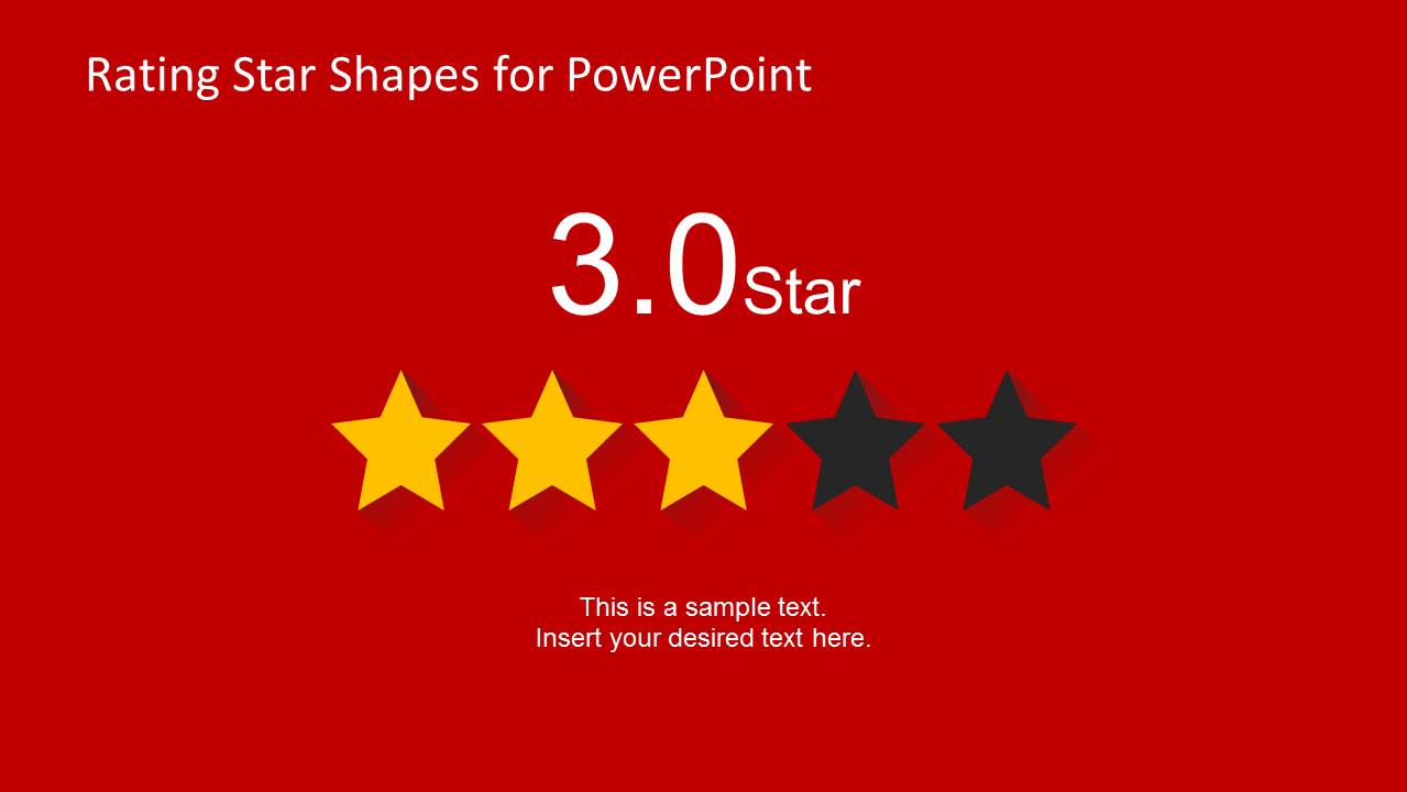 3 Stars Slide Design for PowerPoint