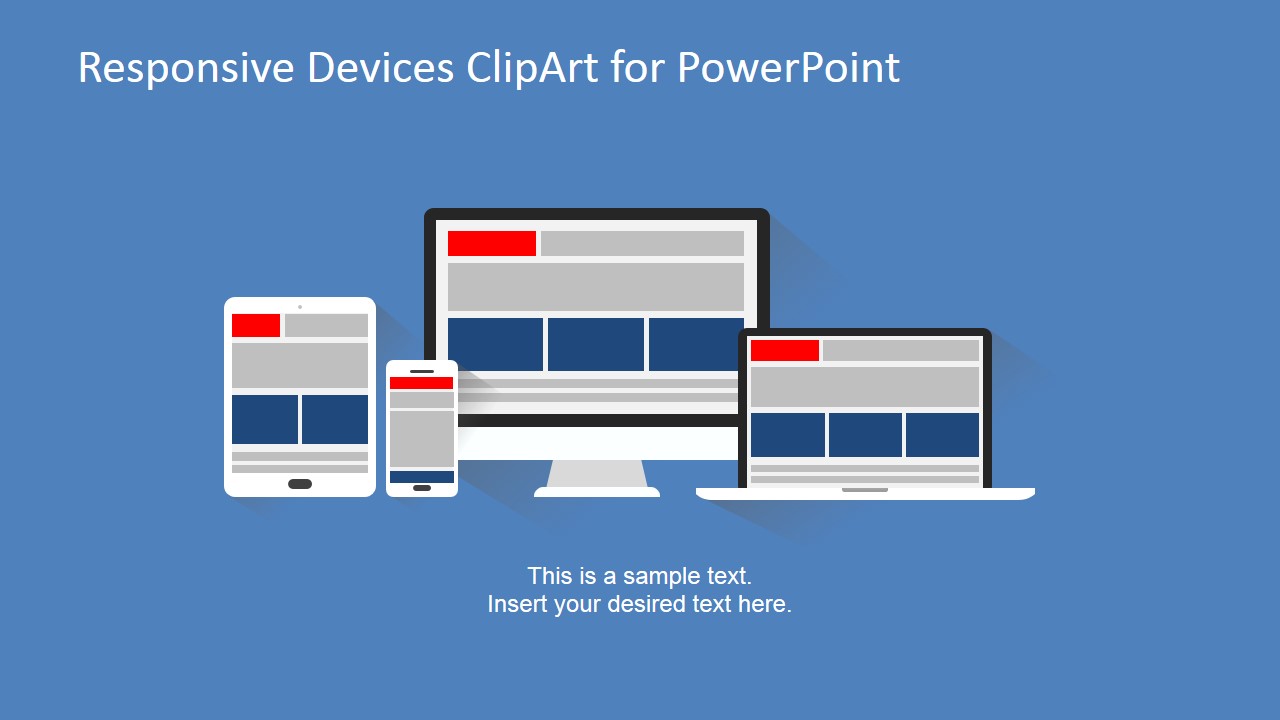 Responsive Devices Clipart PowerPoint Shapes