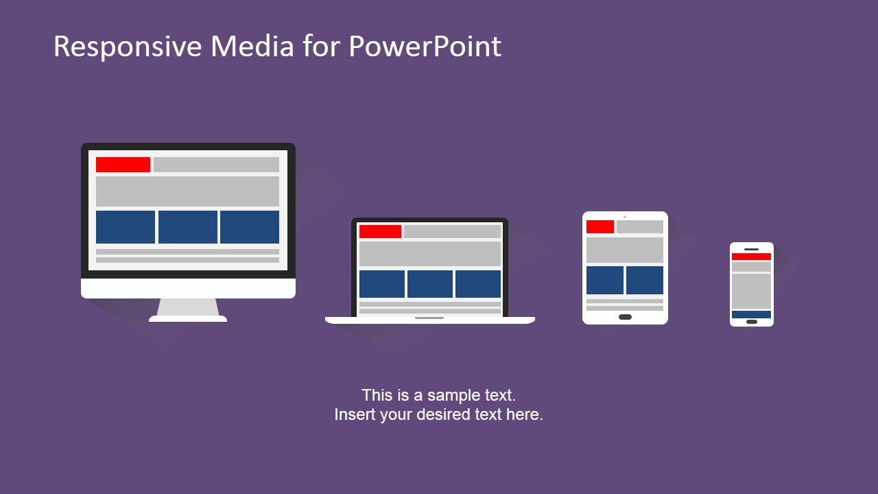 PowerPoint Responsive Devices Clipart from Desktop to Smartphone